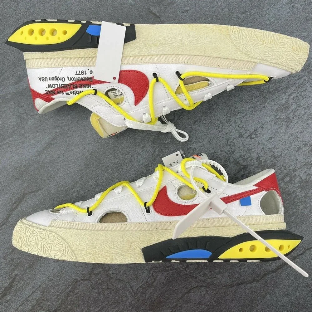 Nike Off White Blazer Low 77 Size‎ 11 Mens White University Red OW Collaboration